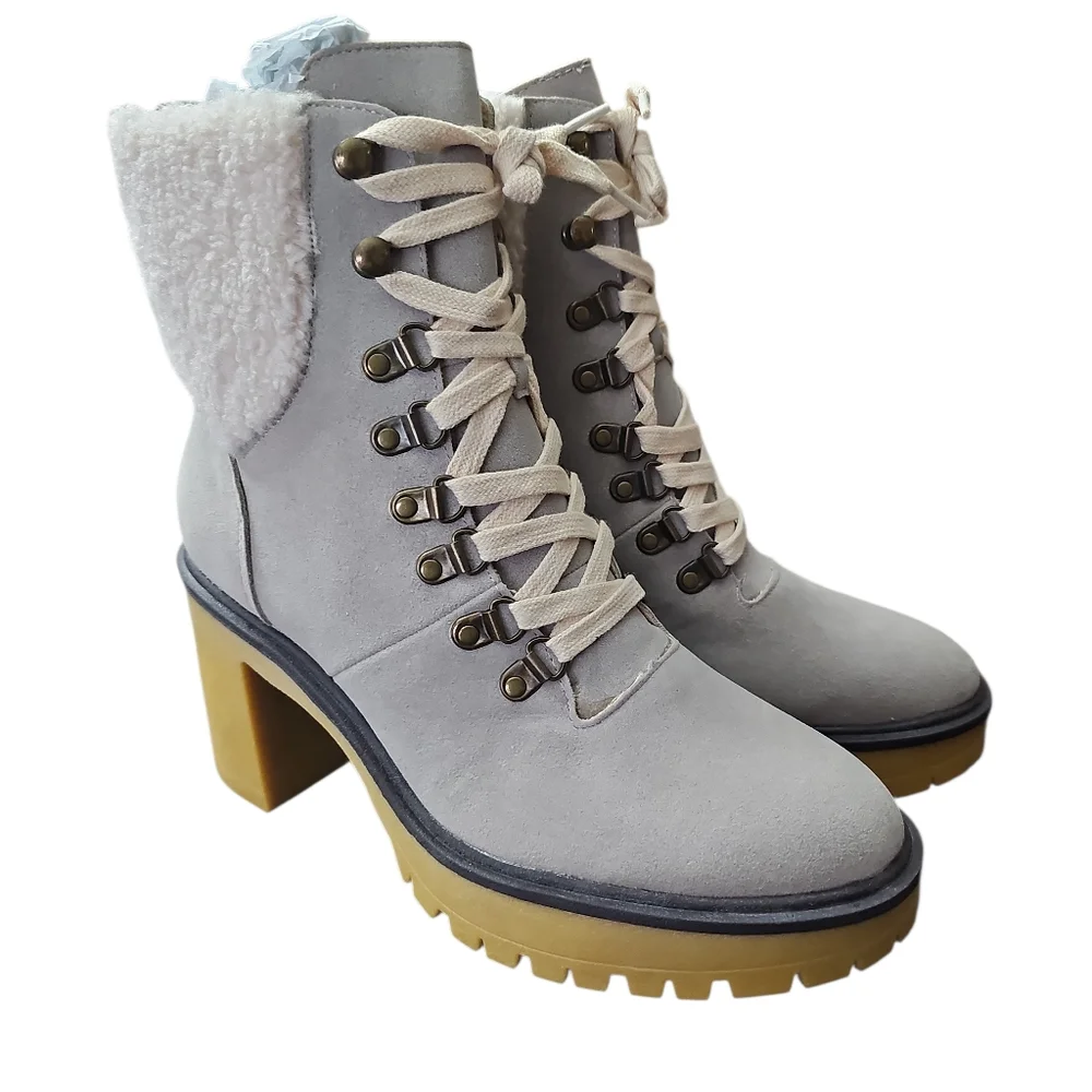 MADILYN - Women's Grey Boots Size 7.5
